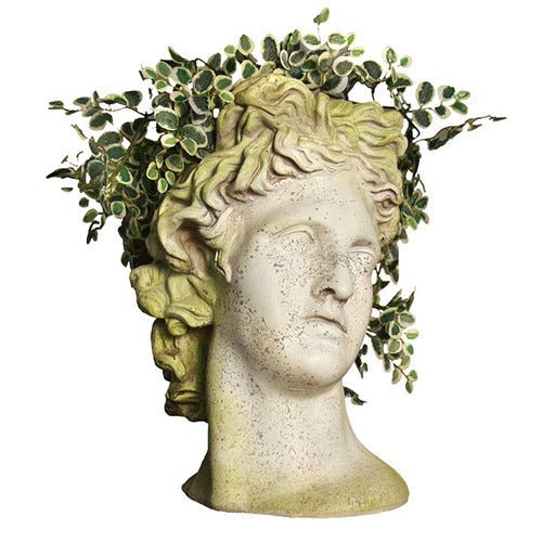 Apollo Head Planter 17 Outdoor/Indoor Statue - Bella Statues