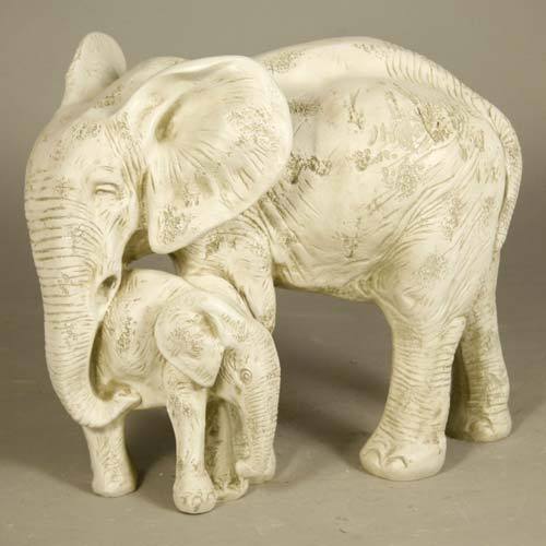 Bull Elephant & Calf 15 Outdoor/Indoor Statue - Bella Statues