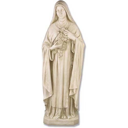 Lifesize Saint Therese with Roses 60"H Outdoor/Indoor Statue - Bella Statues
