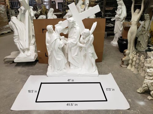 Lifesize Jesus Meets His Mother Station 4 Outdoor/Indoor Statue - Bella Statues