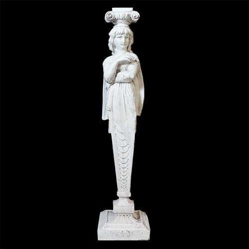 Lifesize Femme Caryatid Candleholder Outdoor/Indoor Statue - Bella Statues