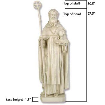 Saint Benedict 30"H Outdoor/Indoor Statue - Bella Statues