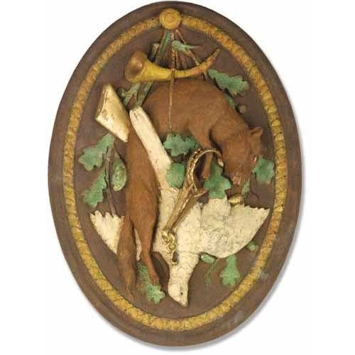 Fox Trophy Plaque Outdoor/Indoor Statue - Bella Statues