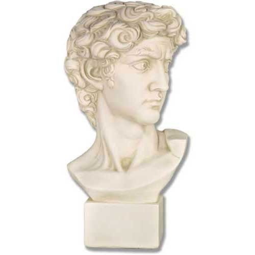 David Bust Medium 17 Outdoor/Indoor Statue - Bella Statues