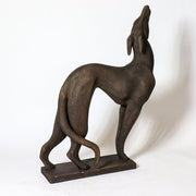 Lifesize Greyhound Standing W Base 37 Outdoor/Indoor Statue - Bella Statues