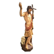 Custom Painted Lifesize St. John the Baptist w/ (staff Outdoor/Indoor Statue - Bella Statues