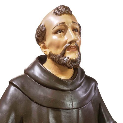 Custom Painted Lifesize Francis Assisi Pleading 64 Outdoor/Indoor Statue - Bella Statues