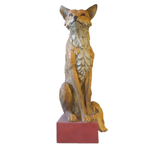 Custom Painted Astute Fox Outdoor/Indoor Statue - Bella Statues