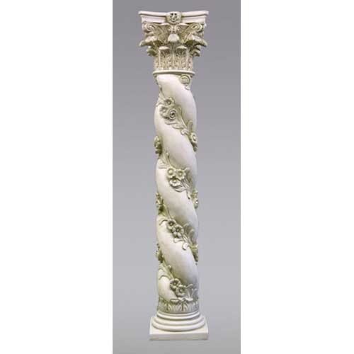 Lifesize Twisted Rose Pedestal Outdoor/Indoor Statue - Bella Statues