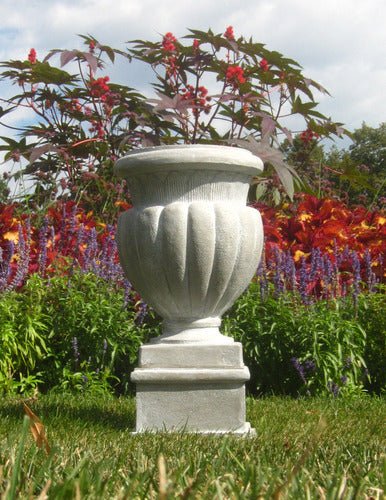 Carved Stadium Urn 20 H Outdoor/Indoor Statue - Bella Statues