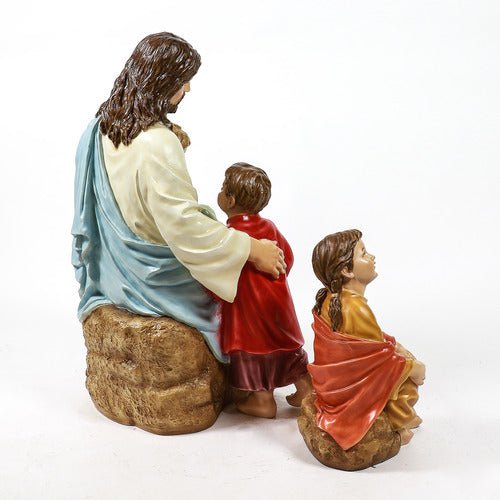 Custom Painted Jesus With Children 34 Outdoor/Indoor Statue - Bella Statues