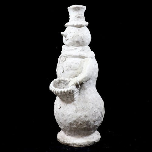 Lifesize Stone Cold Snowman 37 Outdoor/Indoor Statue - Bella Statues