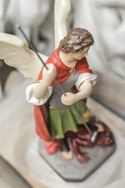 Custom Painted St. Michael Overcomes Satan Outdoor/Indoor Statue - Bella Statues
