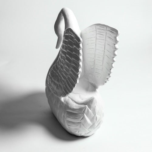 Swan From Wood Carving Outdoor/Indoor Statue - Bella Statues