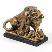 Lion Devouring Serpent Outdoor/Indoor Statue - Bella Statues