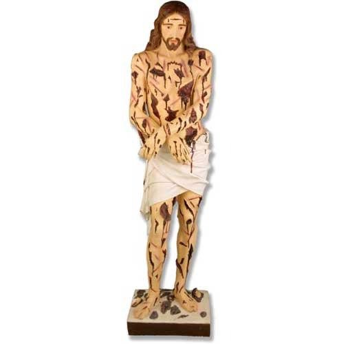 Custom Painted Lifesize Scourged Christ 60 Outdoor/Indoor Statue - Bella Statues
