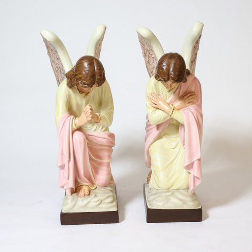 Custom Painted Kneeling Angel Arms Crossed Outdoor/Indoor Statue - Bella Statues