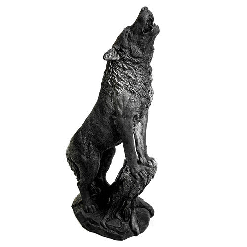 Lifesize Wolf Howling Outdoor/Indoor Statue - Bella Statues
