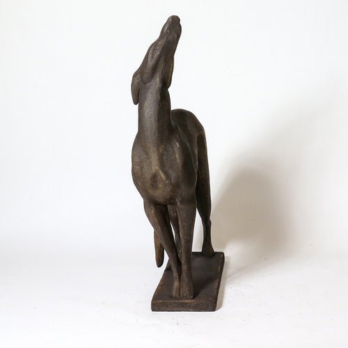 Lifesize Greyhound Standing W Base 37 Outdoor/Indoor Statue - Bella Statues