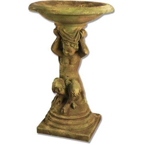 Complete Pan Birdbath 36 Outdoor/Indoor Statue - Bella Statues