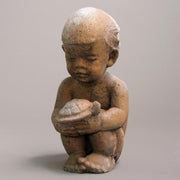 Anton And His Turtle 12 Cppr Outdoor/Indoor Statue - Bella Statues