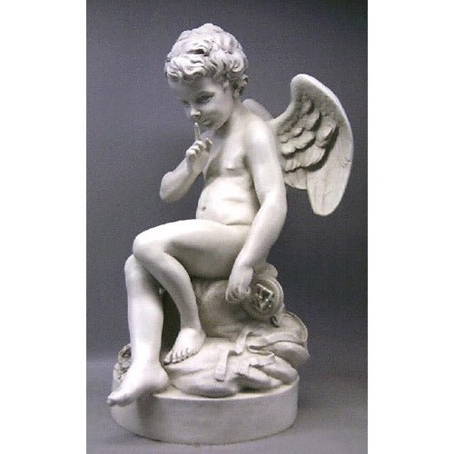 Lifesize Mischievous Cupid 37 Large Outdoor/Indoor Statue - Bella Statues