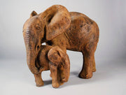 Bull Elephant & Calf 15 Outdoor/Indoor Statue - Bella Statues