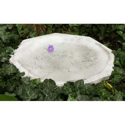 Octagonal Ground Birdbath 18 Outdoor/Indoor Statue - Bella Statues