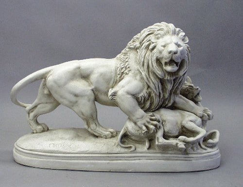 Lion With Lamb 28 W Outdoor/Indoor Statue - Bella Statues