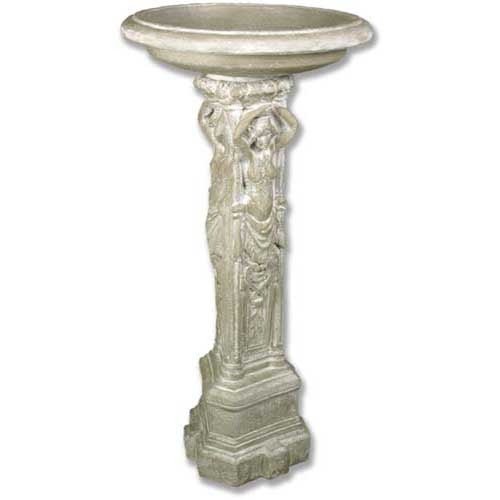 Lifesize Lowe Caryatid Birdbath 48 Outdoor/Indoor Statue - Bella Statues