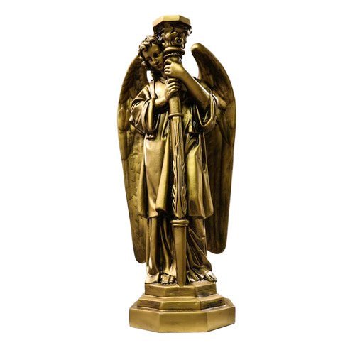Angel Candleholder - Left Outdoor/Indoor Statue - Bella Statues