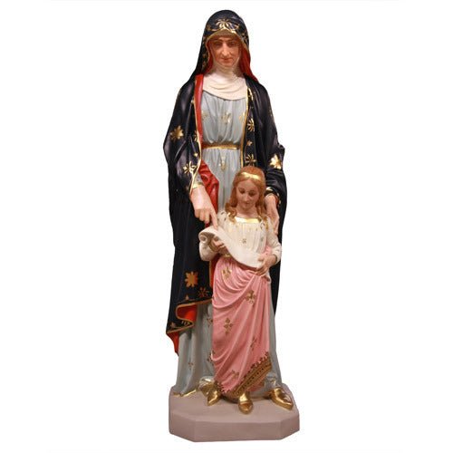 Custom Painted Lifesize Saint Anne & Child 50 Outdoor/Indoor Statue - Bella Statues