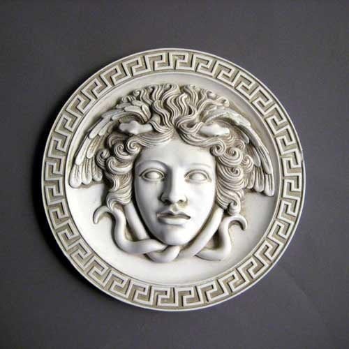 SEE F7274 - STN Medusa Plaque Outdoor/Indoor Statue - Bella Statues