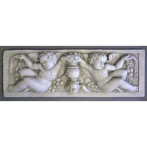Angels with Urn Plaque Outdoor/Indoor Statue - Bella Statues