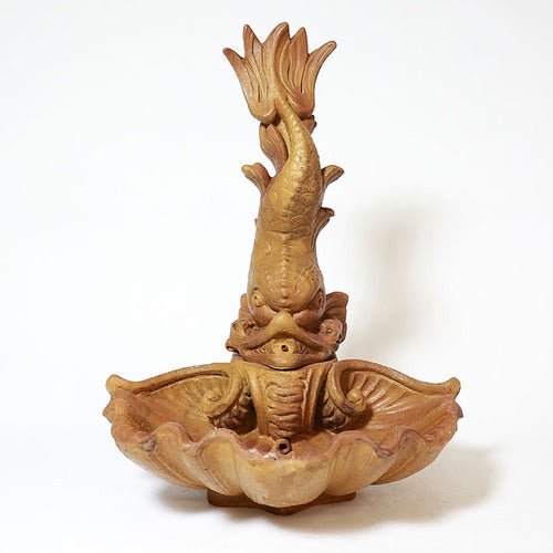 Dolphin Spitting & Shell Fount Outdoor/Indoor Statue - Bella Statues