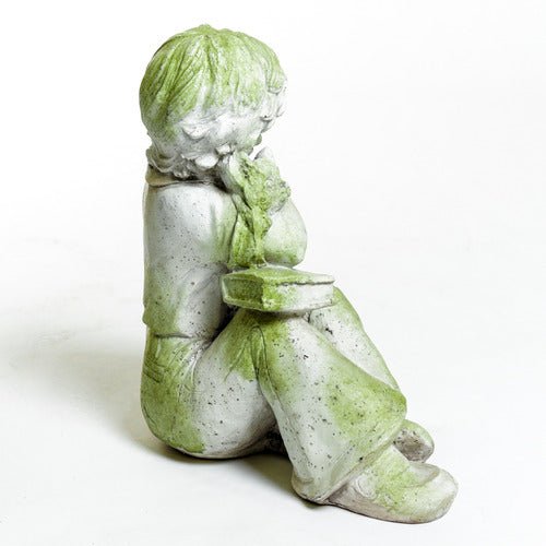 Boy W/Kitten & Book Outdoor/Indoor Statue - Bella Statues