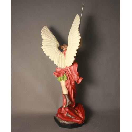 Custom Painted Lifesize Saint Michael Slaying Satan 58 Outdoor/Indoor Statue - Bella Statues