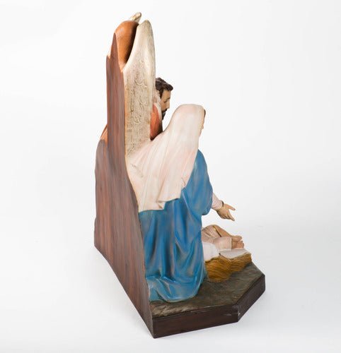 Custom Painted Lifesize HOLY FAMILY W/ANGEL 38" H Outdoor/Indoor Statue - Bella Statues