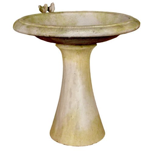 Sleek Birdbath w/Birds Outdoor/Indoor Statue - Bella Statues