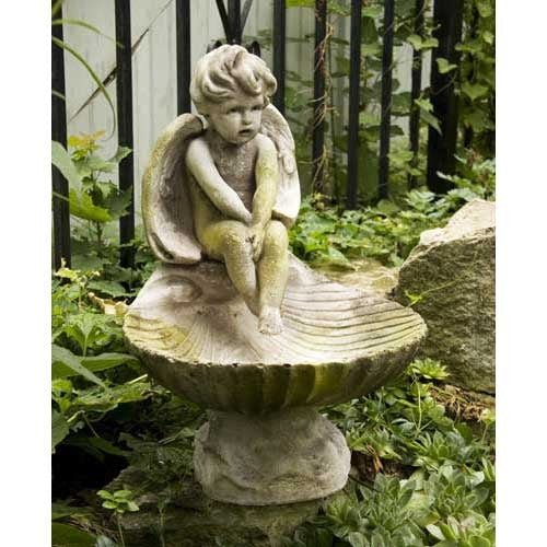 Meditating Birdbath 17 Outdoor/Indoor Statue - Bella Statues