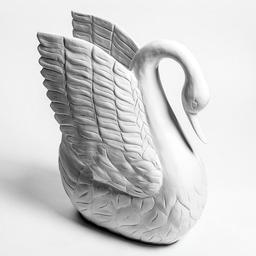 Swan From Wood Carving Outdoor/Indoor Statue - Bella Statues