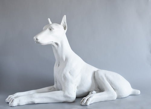 Sitting Doberman 22 Dog Outdoor/Indoor Statue - Bella Statues