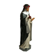 Custom Painted Lifesize Saint Rose 54 Outdoor/Indoor Statue - Bella Statues