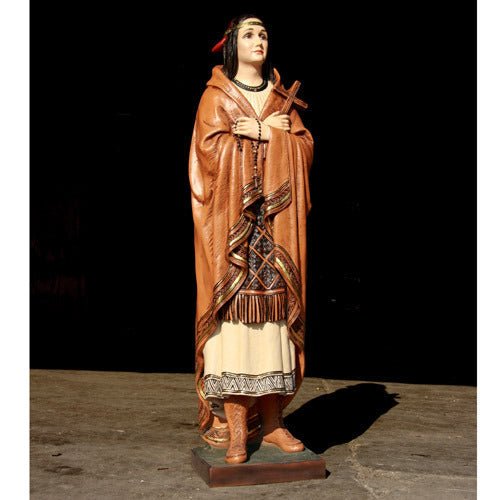 Custom Painted Lifesize Blessed Kateri Tekawitha Outdoor/Indoor Statue - Bella Statues