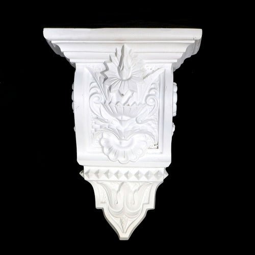 Leaf With Flowers Bracket Outdoor/Indoor Statue - Bella Statues