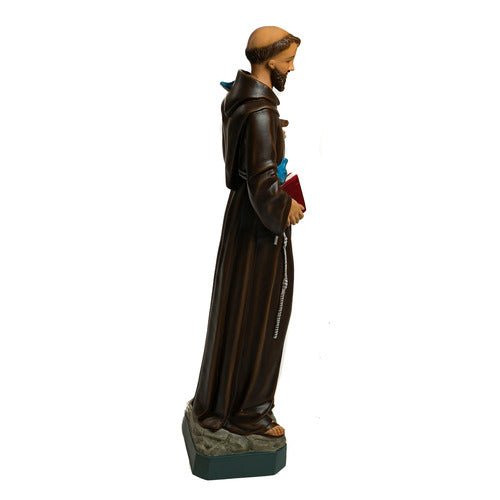Custom Painted Lifesize Saint Francis 43H Outdoor/Indoor Statue - Bella Statues
