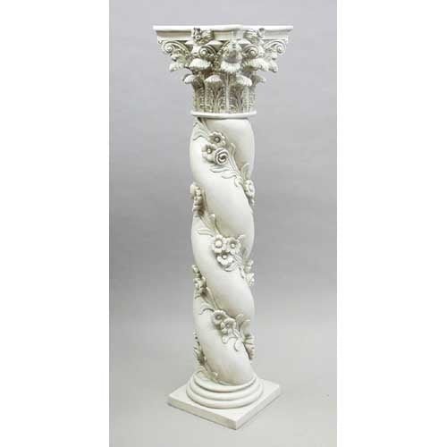 Lifesize Twisted Rose Pedestal Outdoor/Indoor Statue - Bella Statues