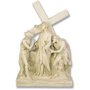Lifesize Jesus Is Given The Cross Station 2 Outdoor/Indoor Statue - Bella Statues