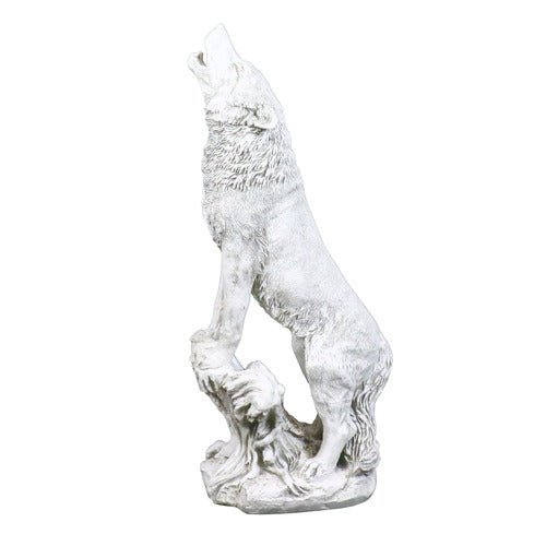 Lifesize Wolf Howling Outdoor/Indoor Statue - Bella Statues