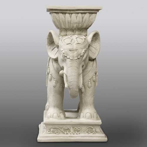 Elephant Indian Pedestal 18 Outdoor/Indoor Statue - Bella Statues
